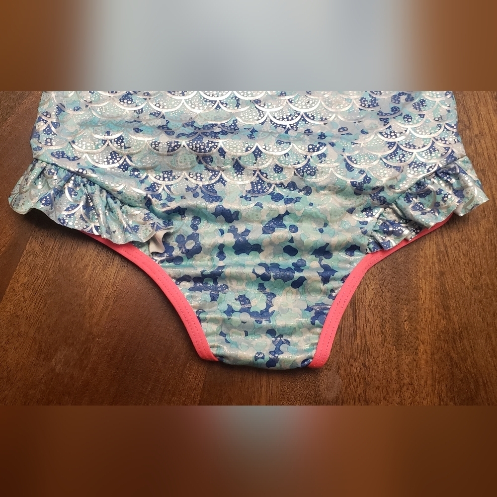 Limited Too Swimwear with Ruffle Trim - Blue and Pink Size 6x - Picture 8 of 13